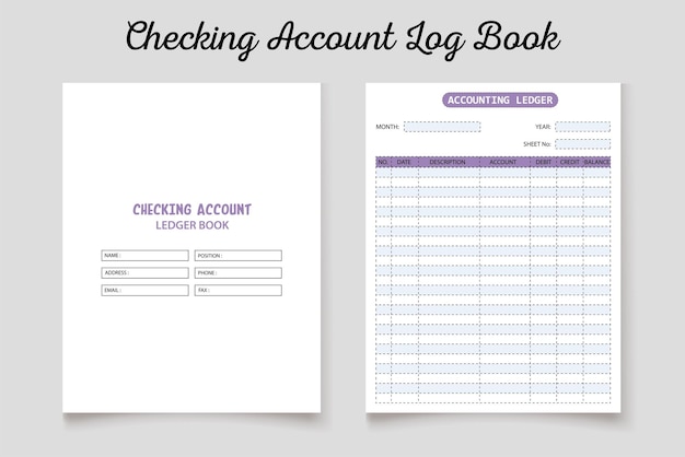 Account logboek controleren kdp interieur sjabloon