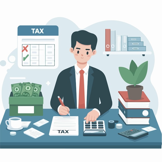 Accountant employee conducting tax audit