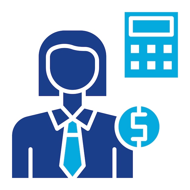 Vector accountant flat illustration