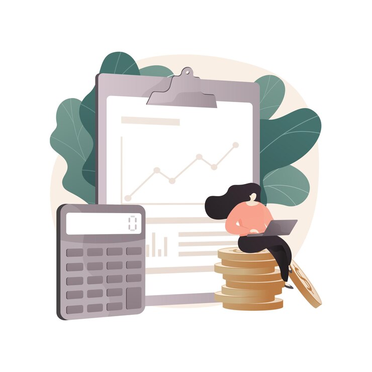 Vector accounting abstract illustration in flat style