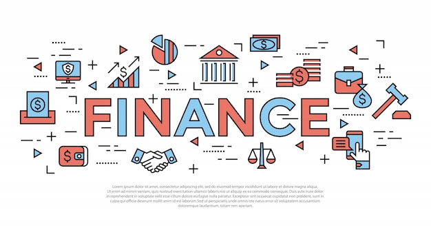 Vector accounting, banking finance icons