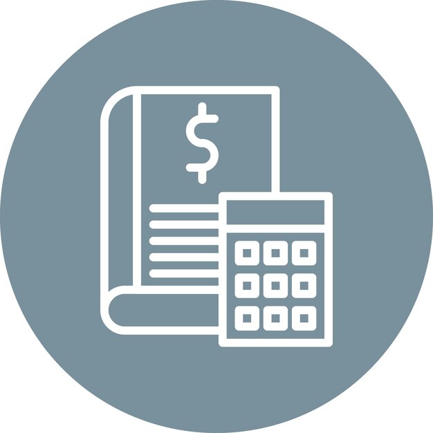 Vector accounting book vector icon illustration of banking and finance iconset