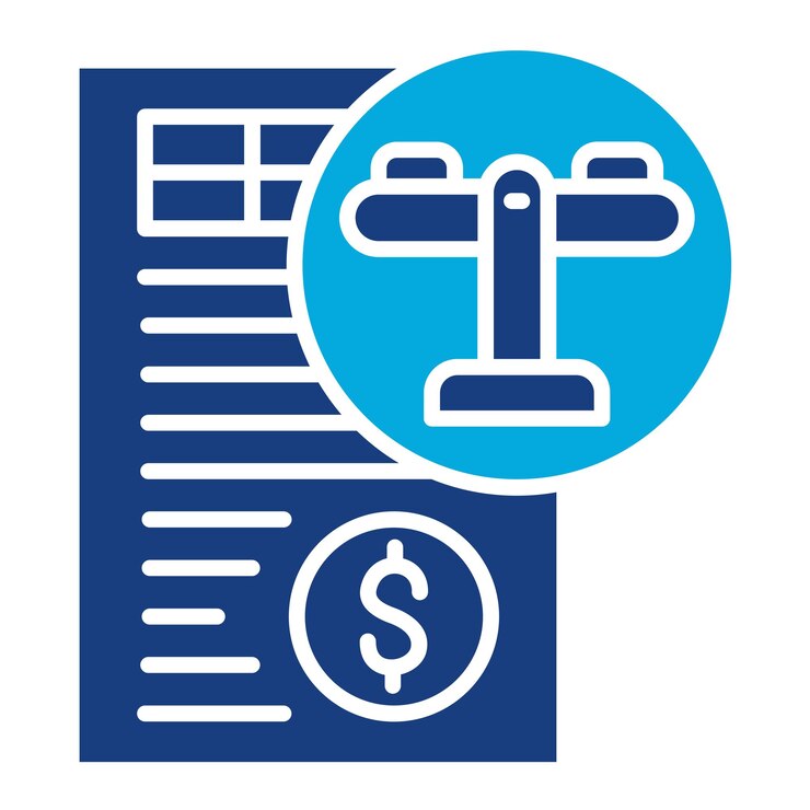 Vector accounting equation duotone illustration