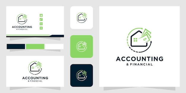 accounting house logo design template