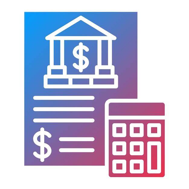 accounting icon vector image can be used for banking and finance