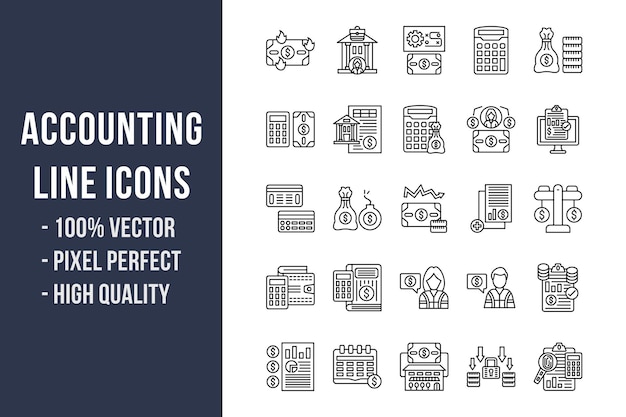 Accounting Line Icons