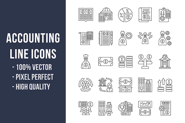 Accounting Line Icons