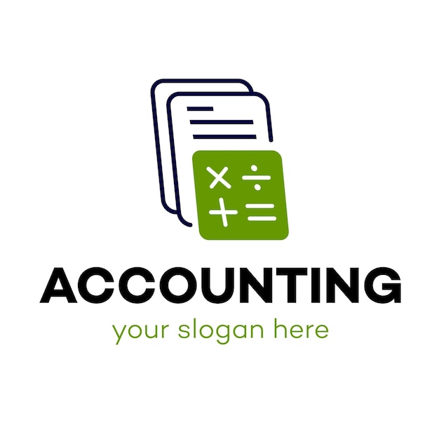 Accounting logotype vector isolated