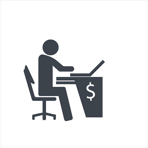 Accounting manager concept pictogram ontwerp stock illustratie