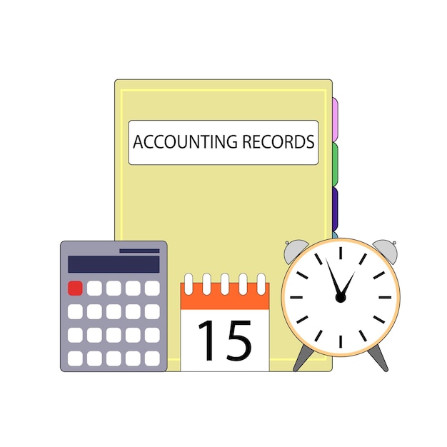 Accounting records concept business management and control finance