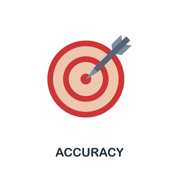Accuracy icon Simple element from core values collection Creative Accuracy icon for web design templates infographics and more