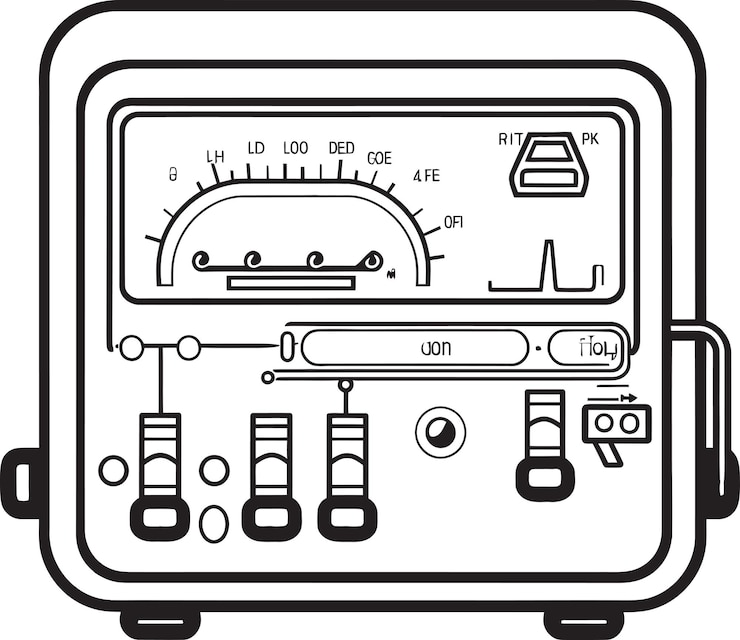 Vector accurate vector drawing of a modern residential electric meter featuring highdetail design digital