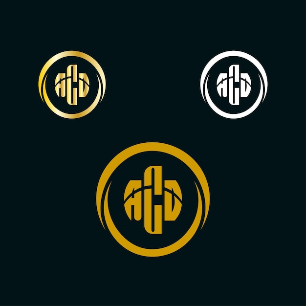 Вектор Векторный дизайн буквенного логотипа acd
