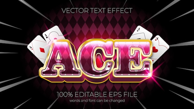 Ace editable text effect style EPS editable text effect