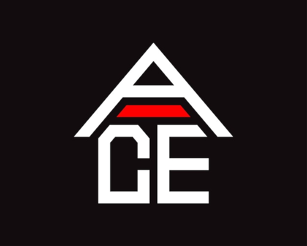 ACE 文字不動産建設ロゴ デザイン ベクトル