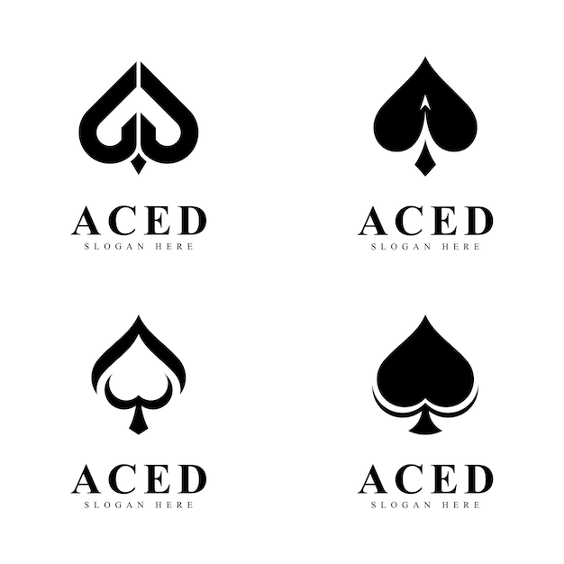 Ace logo icon design for Card Game  Casino Business