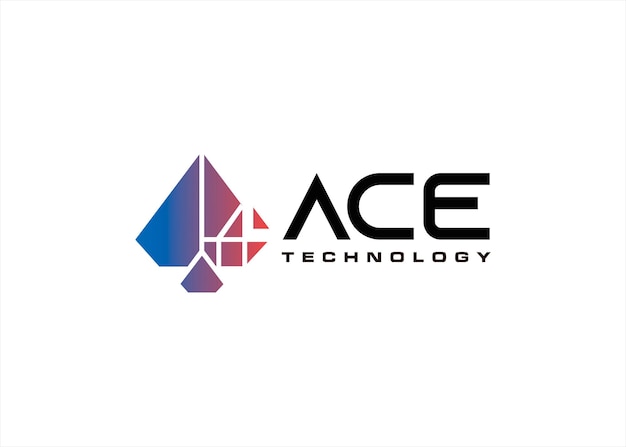 Vector ace logo ontwerp