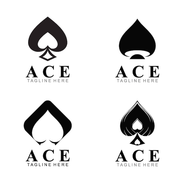 Ace logo pictogram vector illustratie sjabloonontwerp