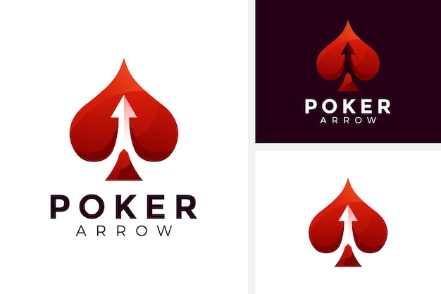 Vector ace poker logo design vector illustration