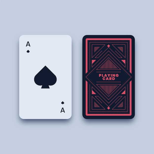 Ace of spades playing card illustration