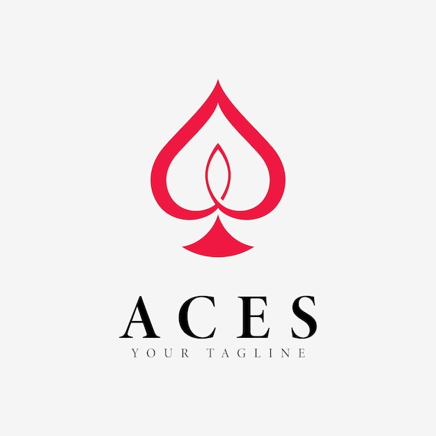 Aces logo design vector icon