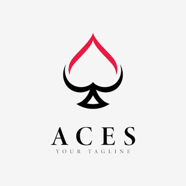 Векторная икона дизайна логотипа Aces