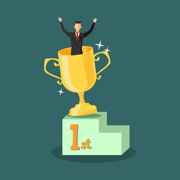 Achieve success illustration vector