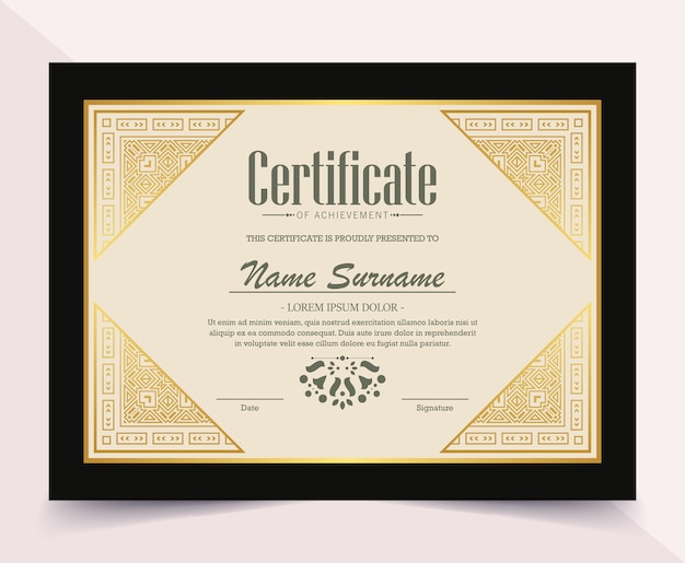 Achievement certificate best award diploma