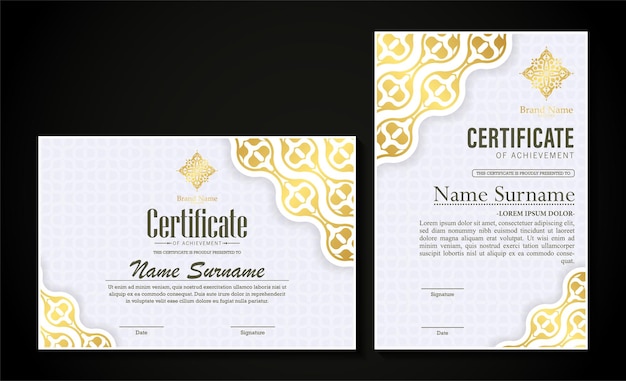 achievement certificate border style diploma