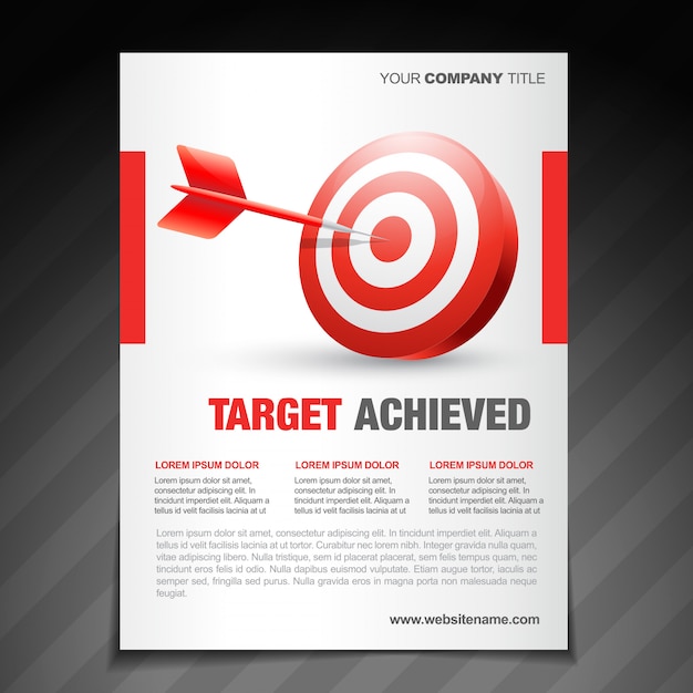 Vector achievement  flyer poster template