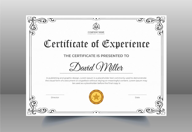 Achievement Modern Elegant Certificate Design Template