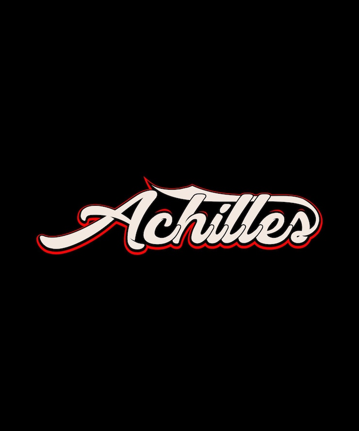 Vector achilles calligraphy t-shirt design