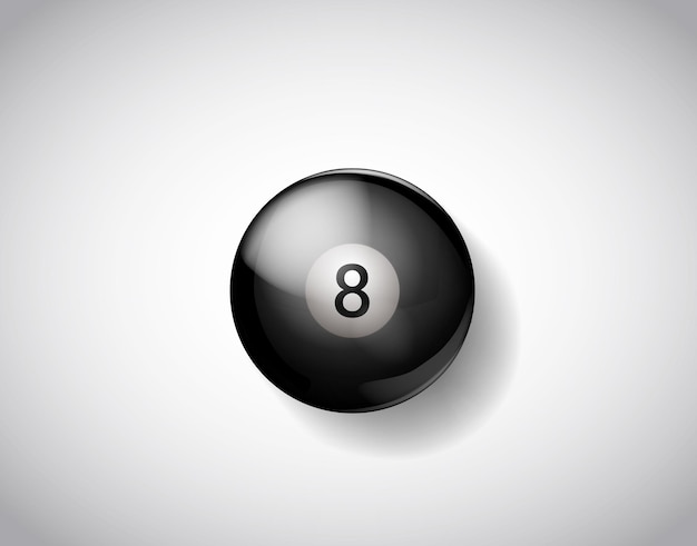 Acht ballenbad. Vector illustratie biljart geïsoleerd. 8 Ball voor Snookerpool. Biljartballen.