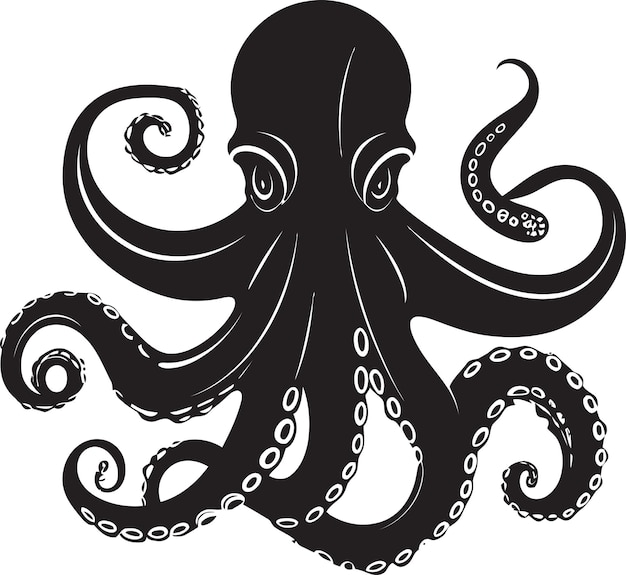 Acht Gewapende Aura Logo Vector Icon Serene Suckers Octopus Emblem Design