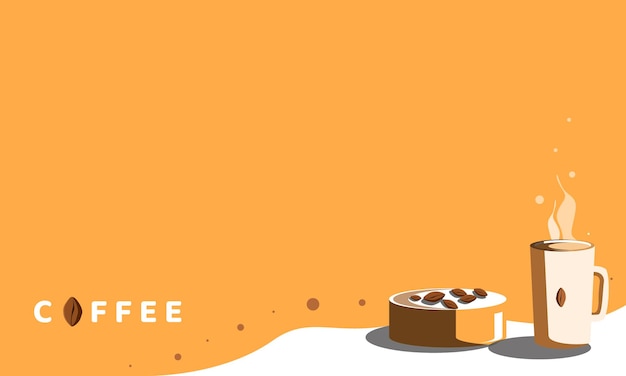 Achtergrond Drink Koffie Ontwerp Vectorillustratie