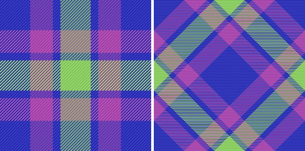 Achtergrond geruite naadloze patroon stof textiel Check textuur tartan vector