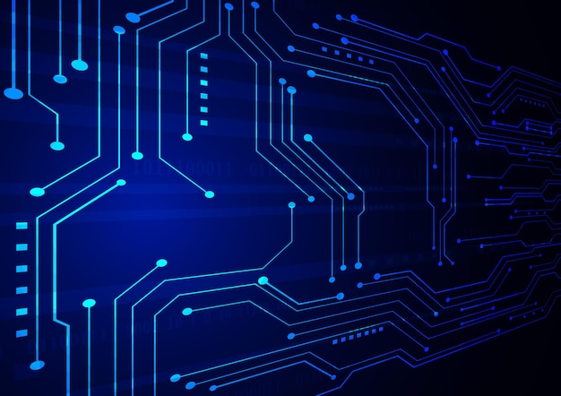 Achtergrond in schakeltechnologie met hitech digitaal gegevensverbindingssysteem en computer elektronisch ontwerp