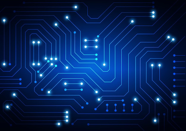 Achtergrond in schakeltechnologie met hitech digitaal gegevensverbindingssysteem en computer elektronisch ontwerp