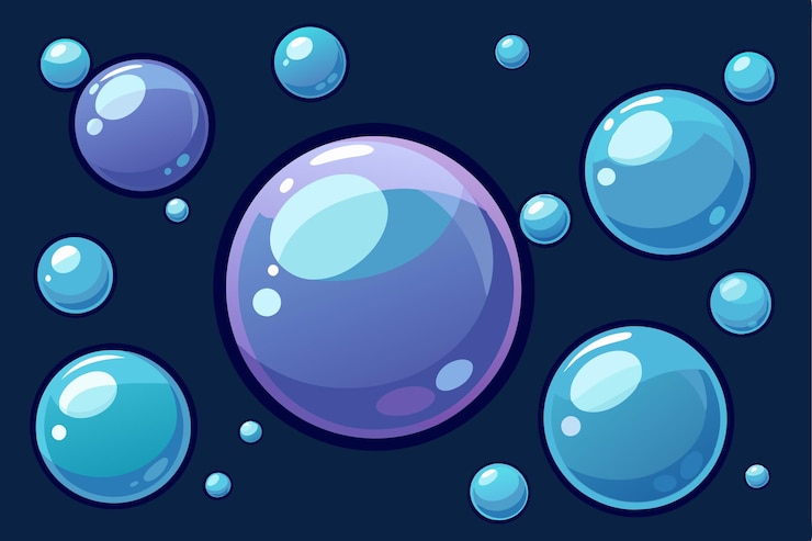 Achtergrond met bubbels en puntjes