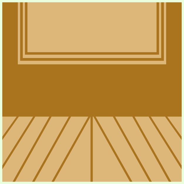 Achtergrond met houten vloer en frame Vector illustratie in retro stijl grafisch ontwerp element