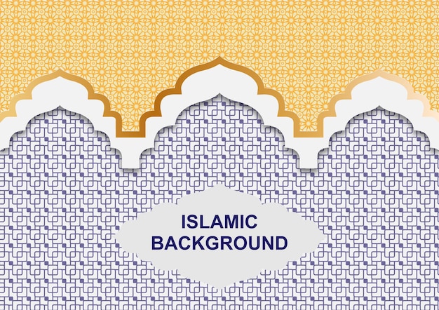 Achtergrond met islamitisch patroon en decoratief ornament islamitisch gratis vecto