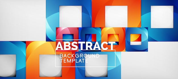 Achtergrond met kleur vierkanten compositie moderne geometrische abstractie ontwerp voor poster cover branding of banner