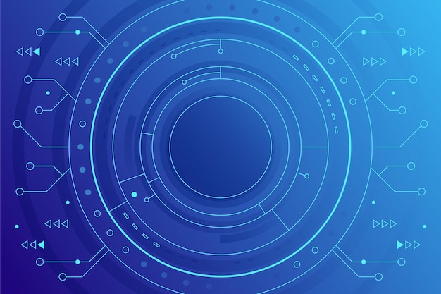 Vector achtergrond met kleurovergang blauwe technologie