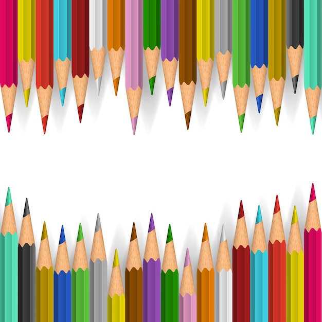 Vector achtergrond met kleurpotloden