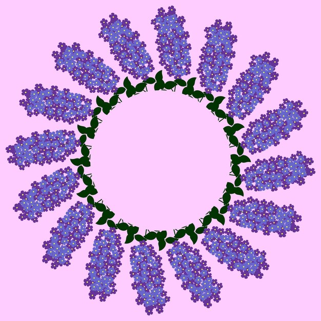 Vector achtergrond met lila bloemen