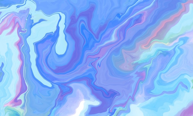 Achtergrond met marmeren textuur Abstract schilderij mix vlekken Lichtblauwe vloeibare verf die stroomt