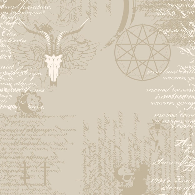 Achtergrond met occulte symbolen