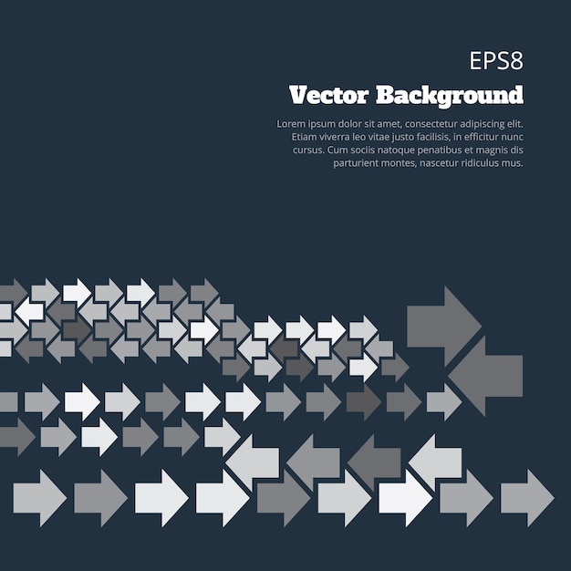 Vector achtergrond met pijlen naar links en naar rechts