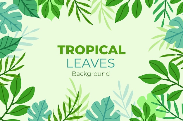 Vector achtergrond met tropische bladeren