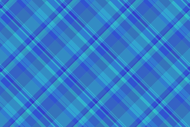 Achtergrond naadloze plaid van textuurpatrooncontrole met een stof textiel vector tartan in blauwe en cyaan kleuren